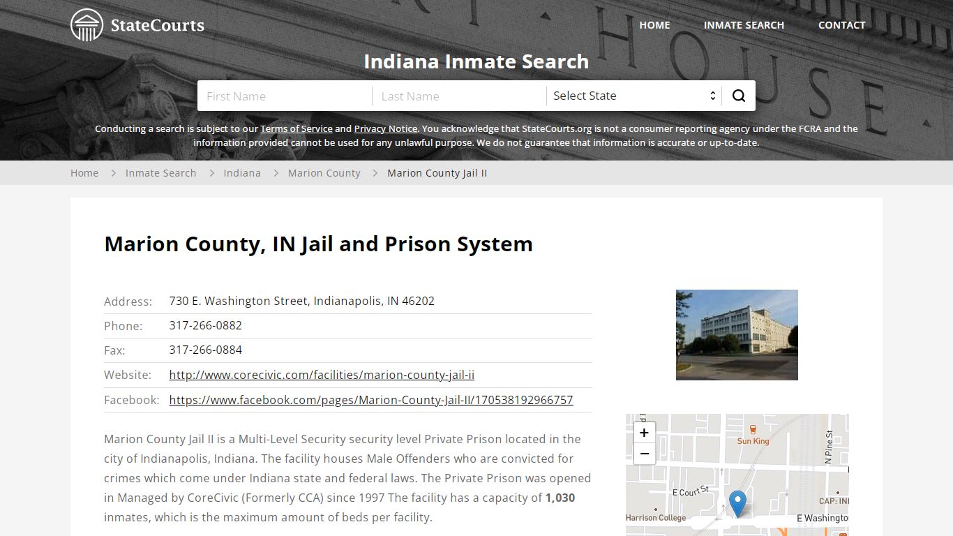 Marion County Jail II Inmate Records Search, Indiana ...